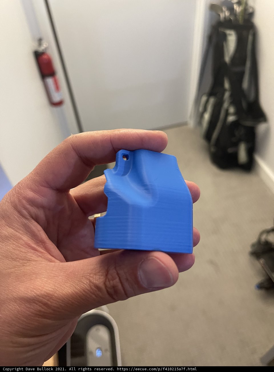 Blue Plastic Object for Cleaning