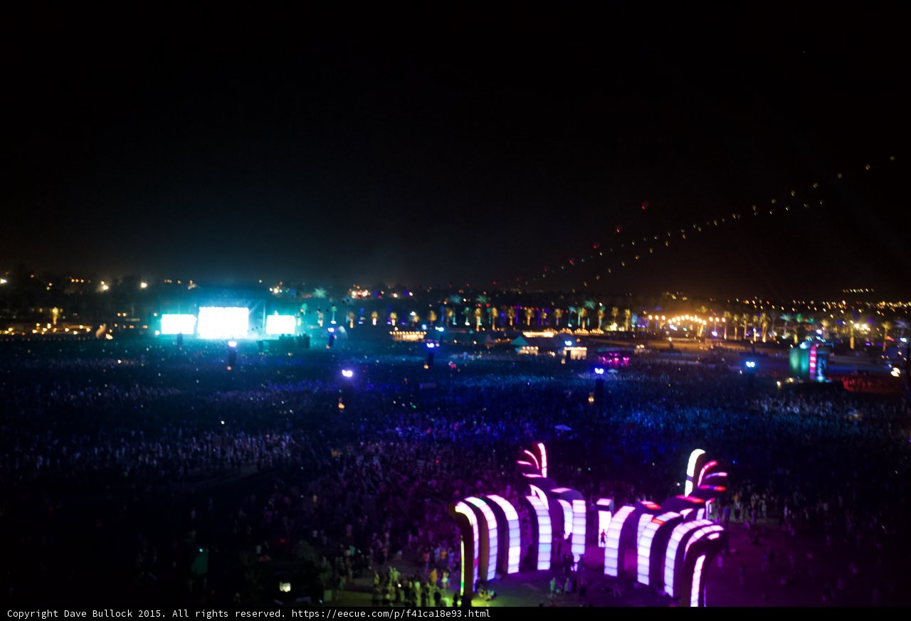 Lights and Crowd at Coachella