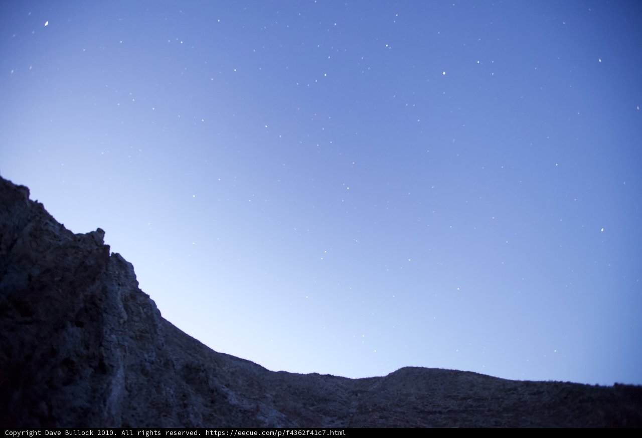 Night Sky over Mountain Landscape