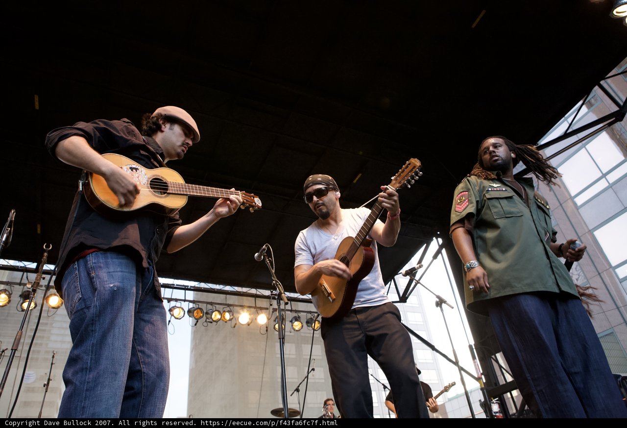 Ozomatli Band Rocks Out On Stage