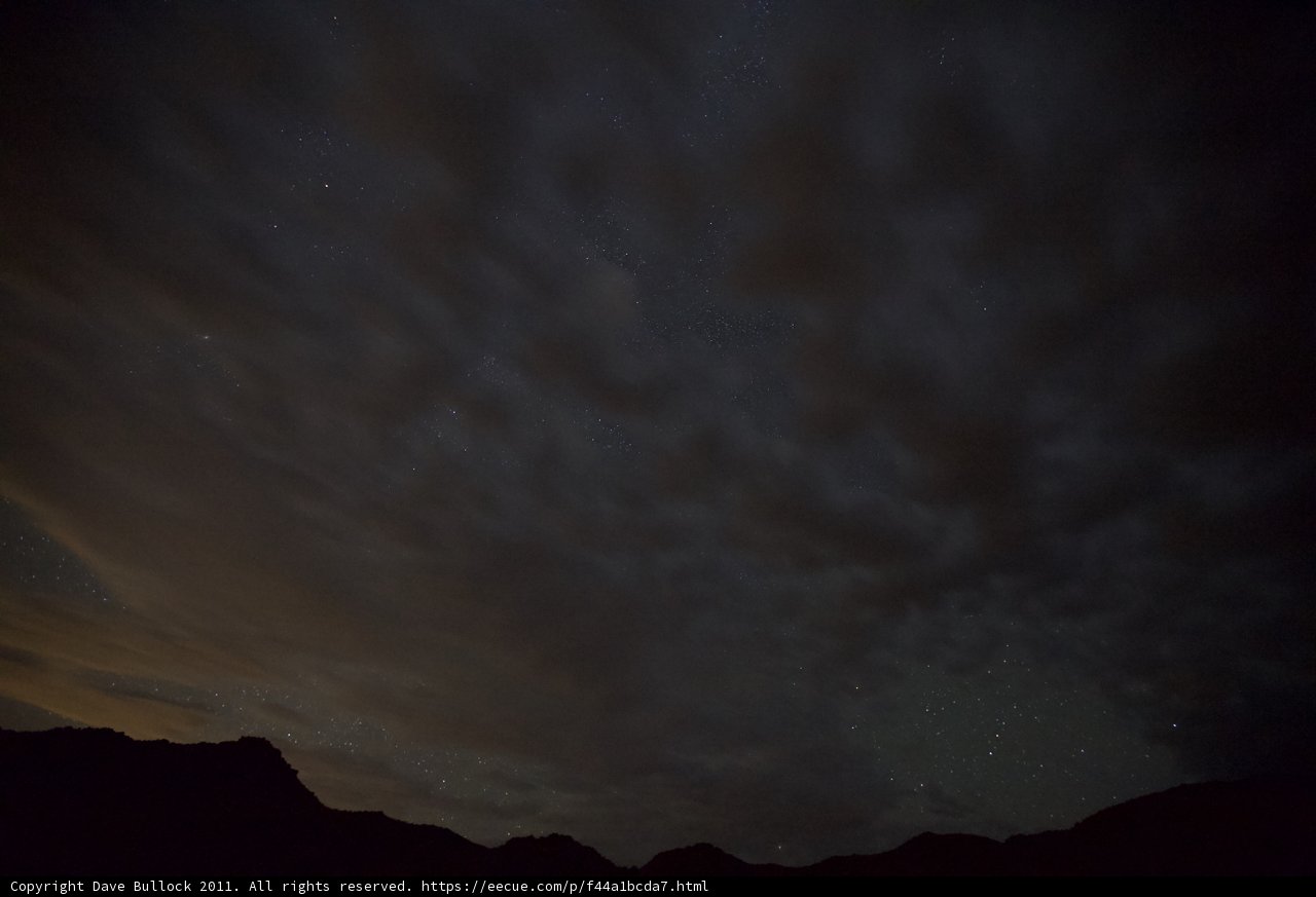 Starry Night Sky over the Desert