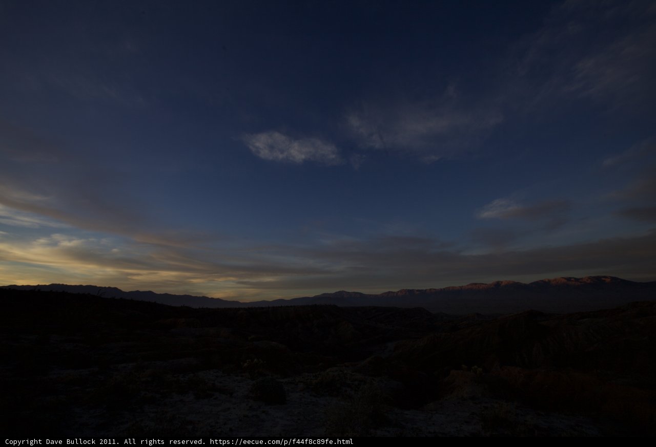 Mountain Sunset in Death Valley