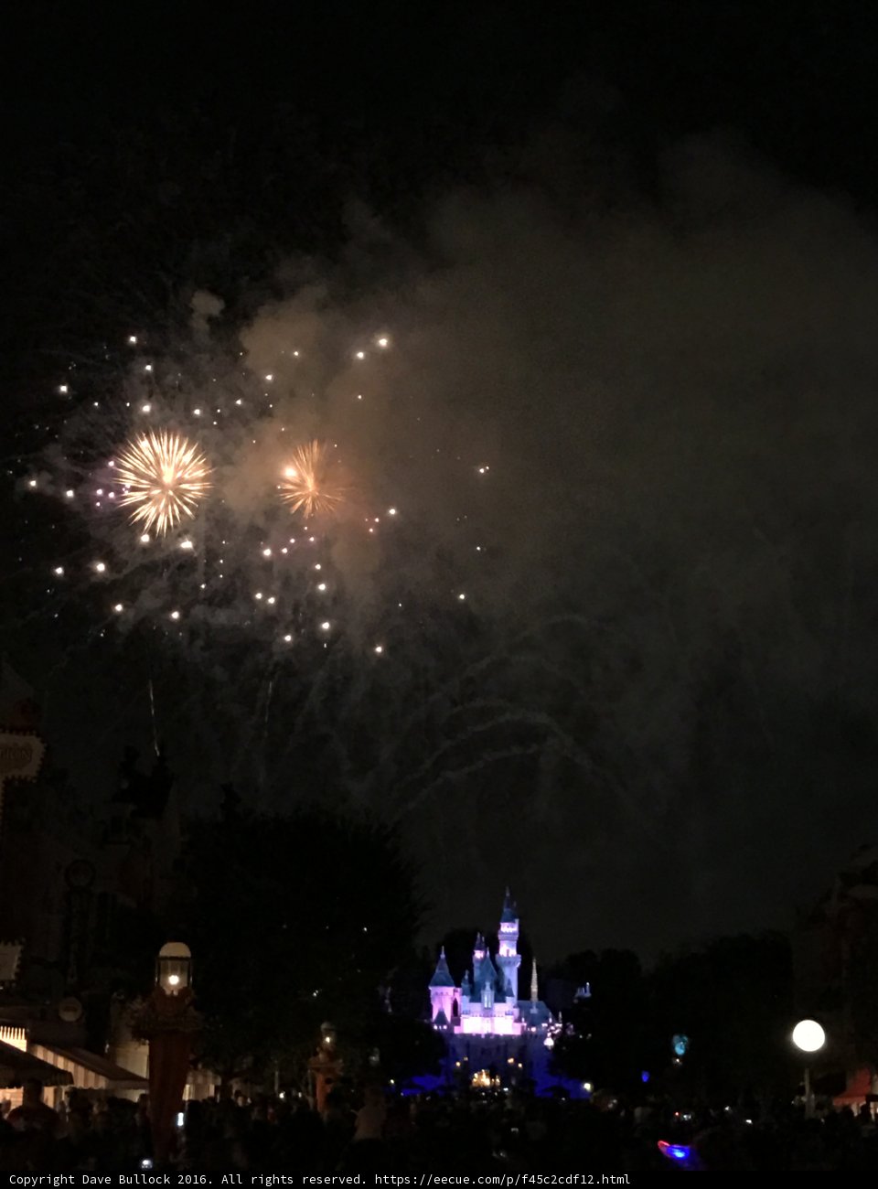 Sparkling Skies Above the Disneyland Castle