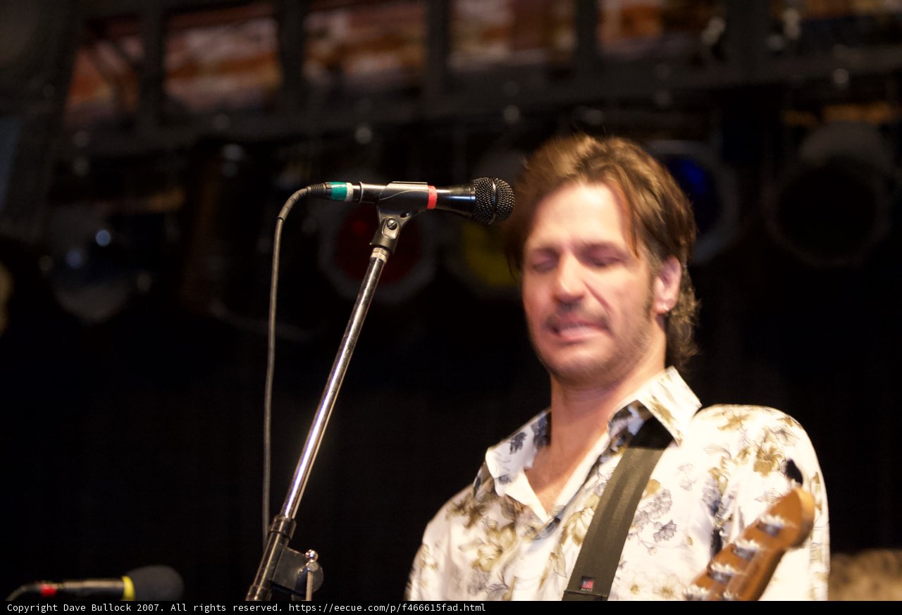 The Entertainer on Stage with his Guitar