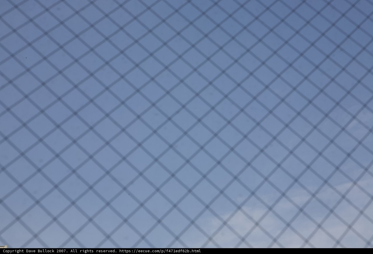 Texture of the Sky through a Chain Link Fence