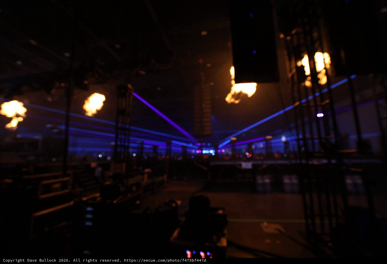 Laser Light Show Illuminates Dark Concert Venue