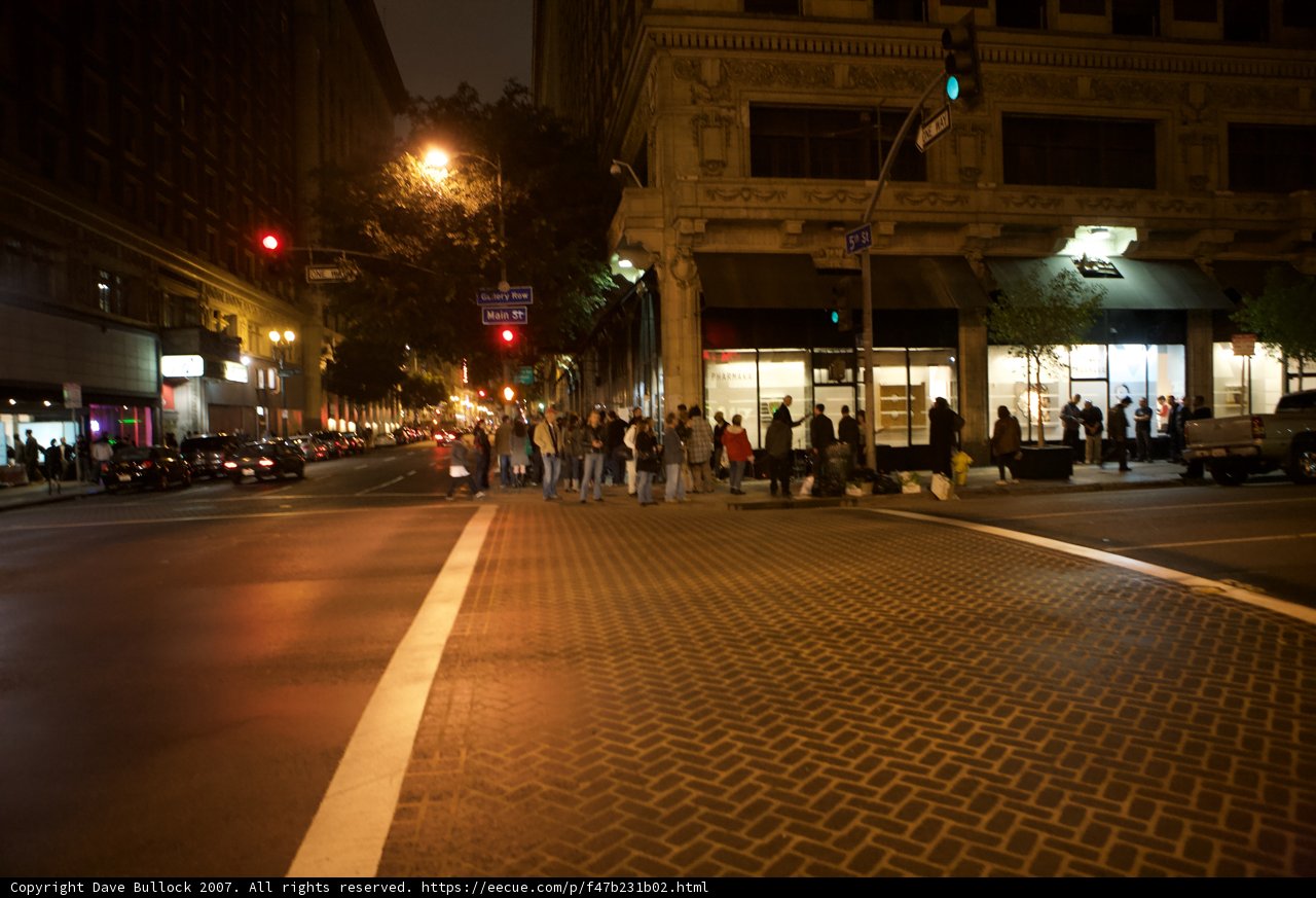 Urban Intersection at Night