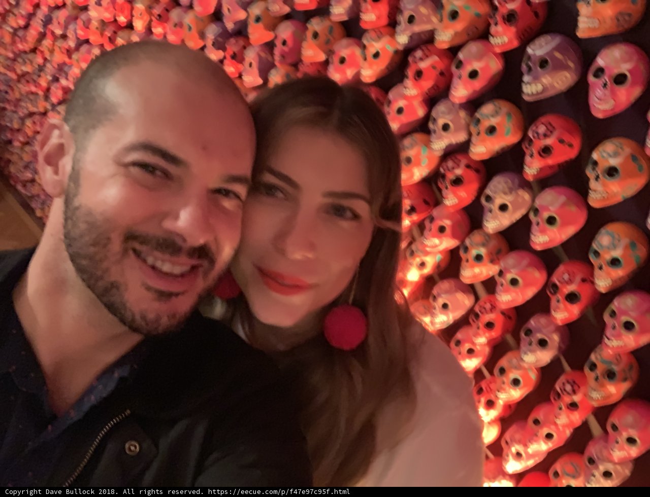 Smiling Couple with Skulls
