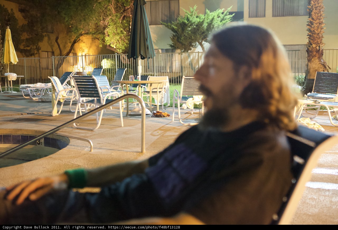 Dave Grohl enjoying a poolside break