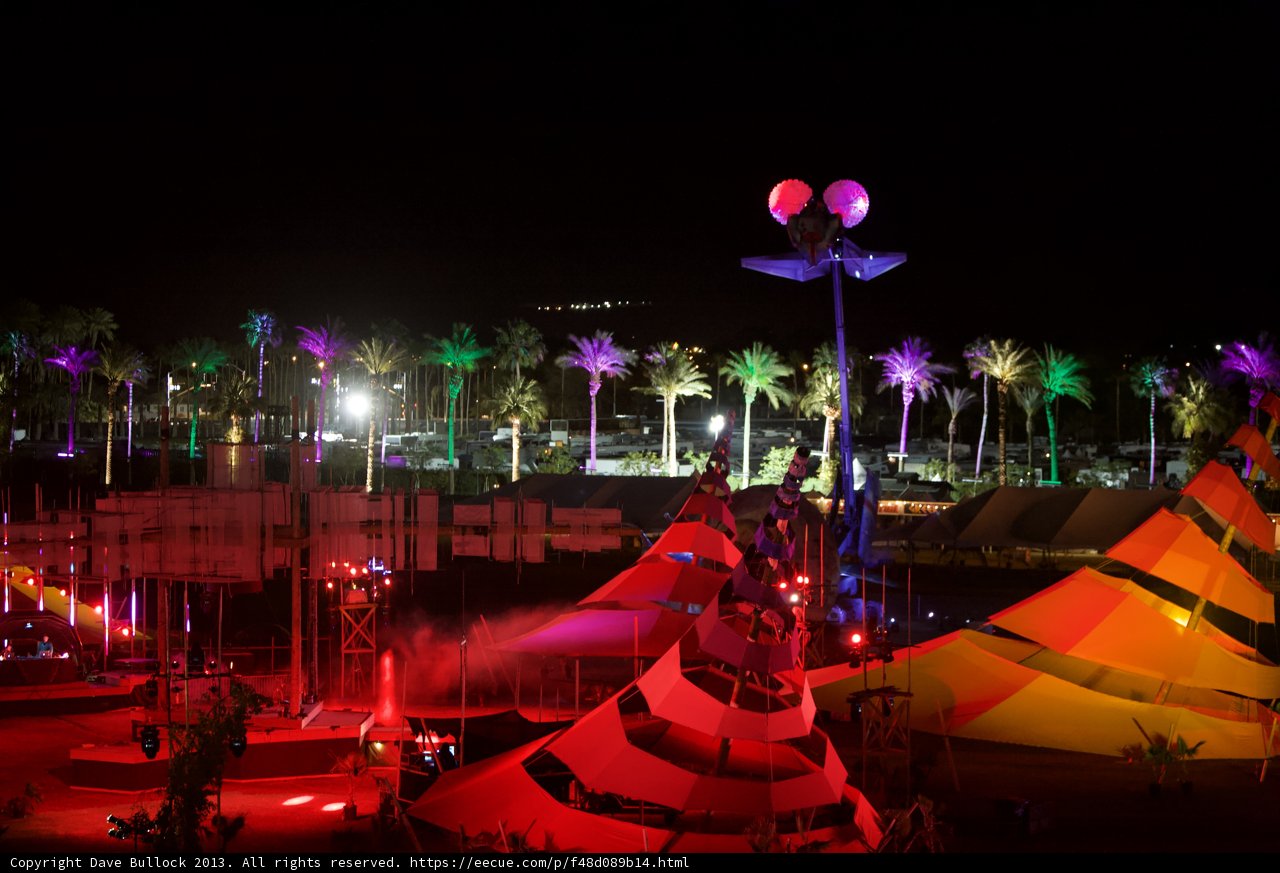 Colorful Lights on Night Time Tent