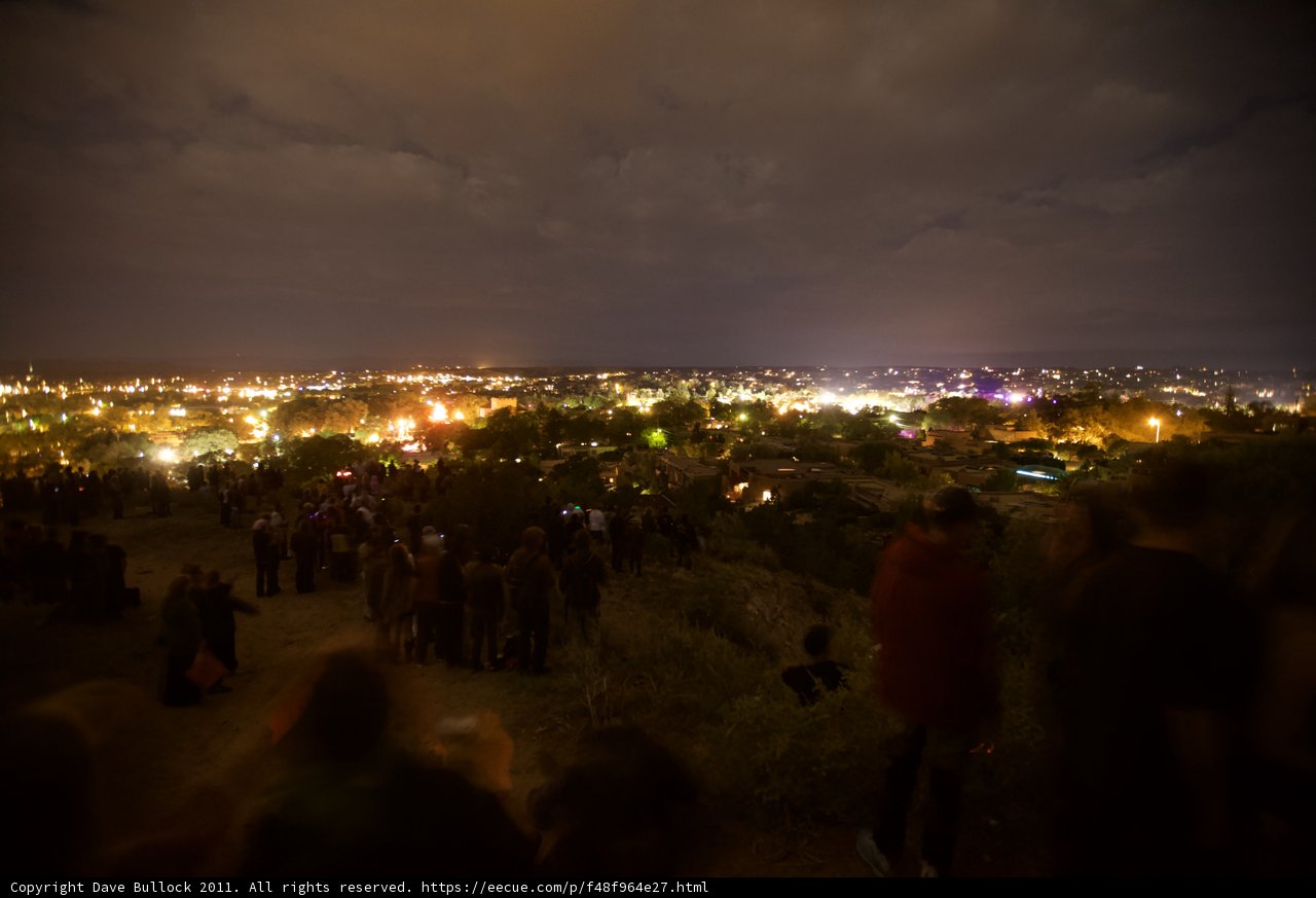 Nighttime Vigil on Santa Fe Hillside