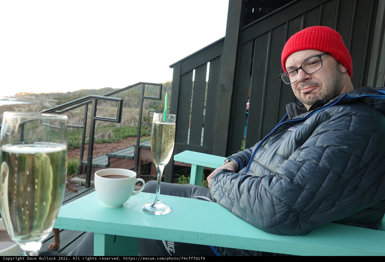 Cozy Outdoor Coffee and Champagne Break