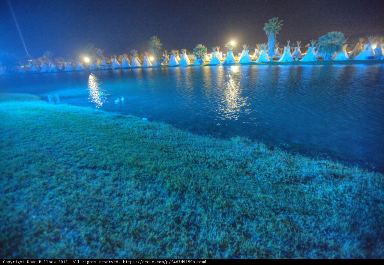 A Nighttime Oasis by the Lagoon