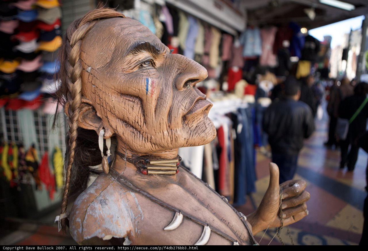 Native American Statue in Market