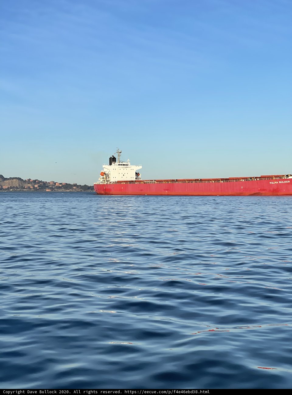 Red Freighter on the Bay