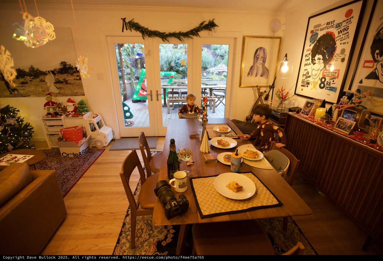 Christmas Morning Breakfast at Home with Camera Ready