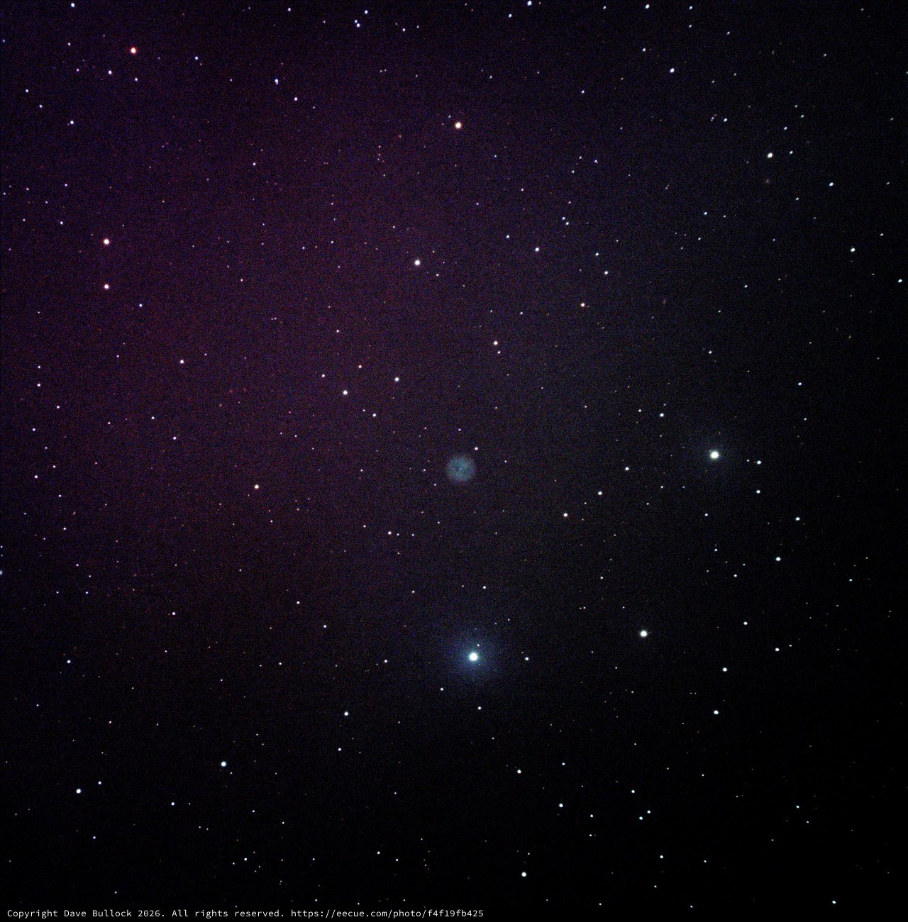 M27 Dumbbell Nebula and Brilliant Star Field