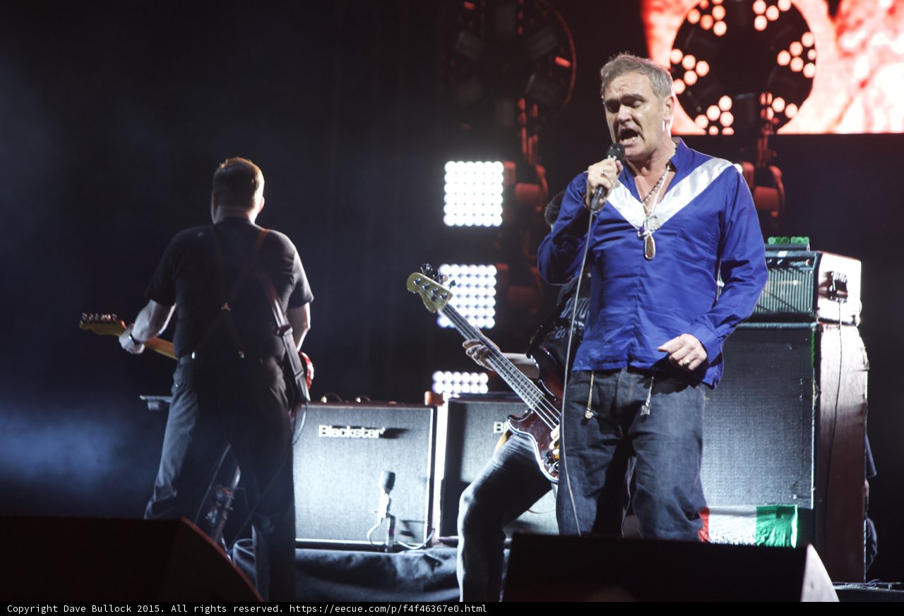 Morrissey Singing Guitarist Back Sunburst Bassist Capitol Tee LED Panel Blackstar Italian Flag