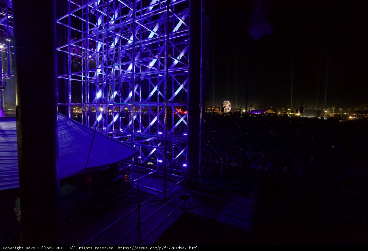 Blue Illumination at the Coachella Stage