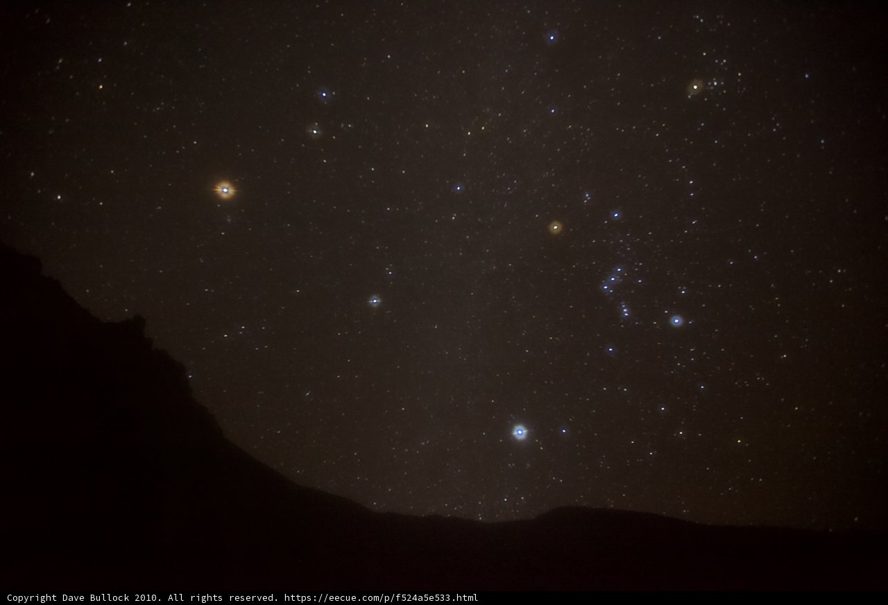 Orion's Stellar Display