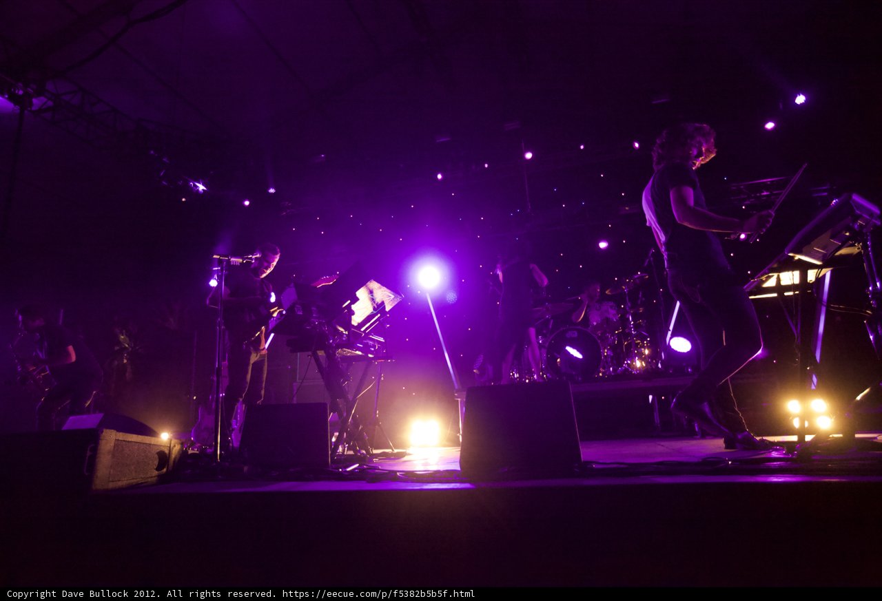 Rocking Out Under the Purple Spotlight
