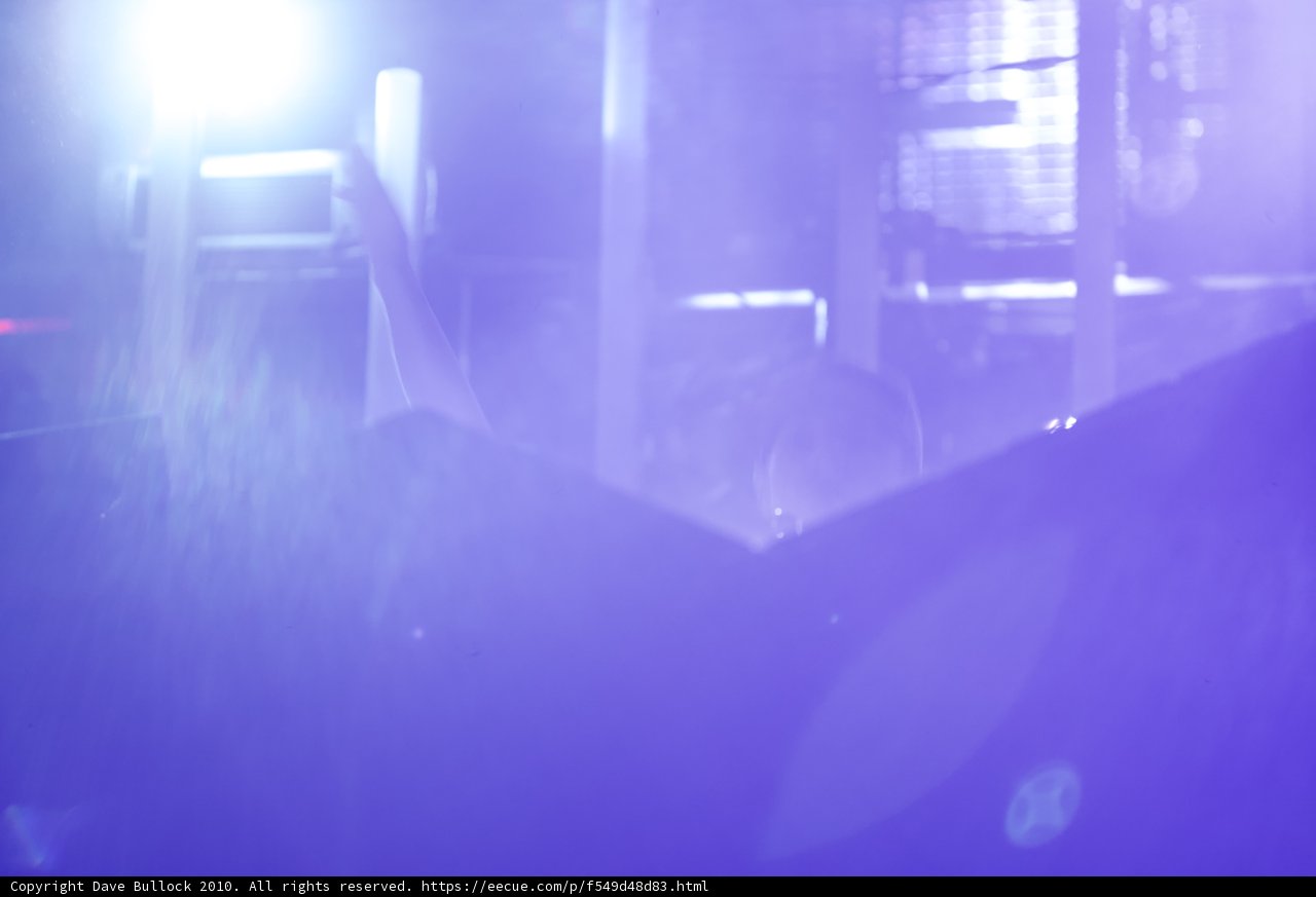 Blue Flare in the Concert Crowd