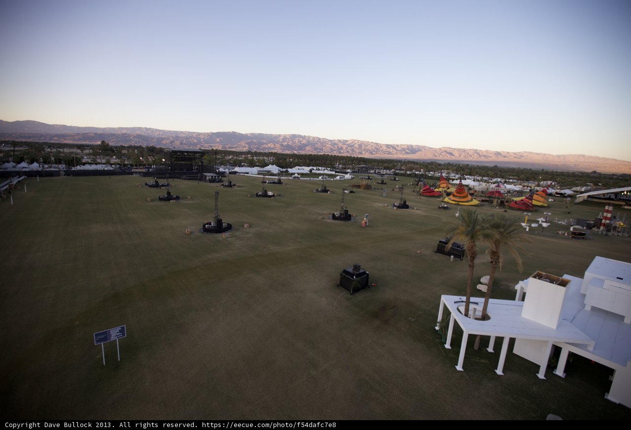 The Vast Coachella Festival Grounds from Above
