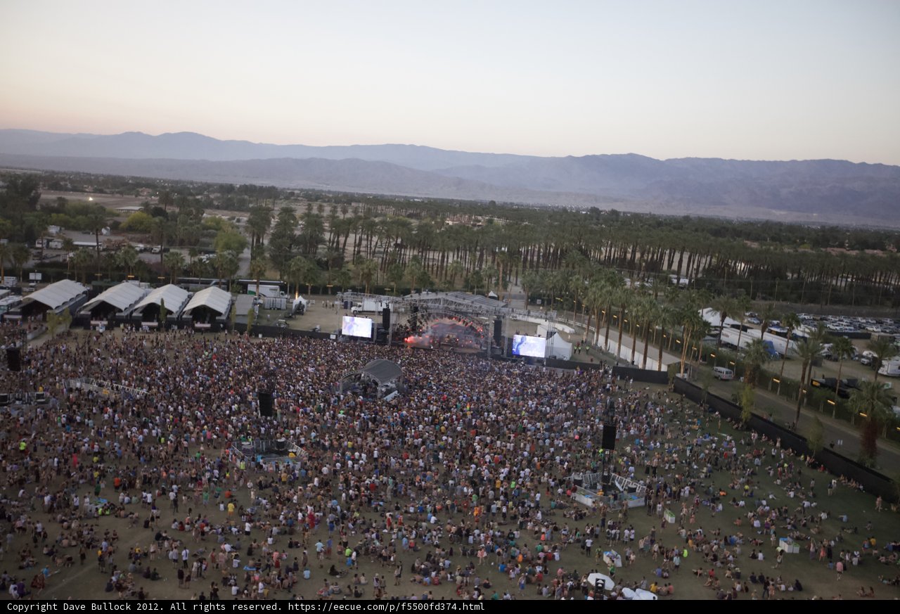Coachella Concertgoers Filling the Field