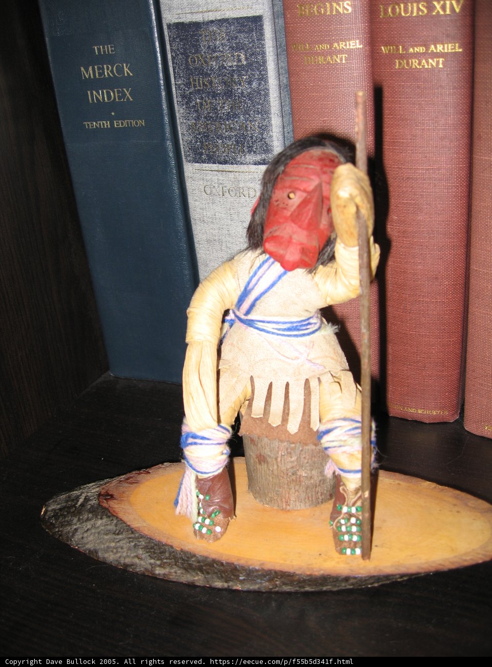 Native American Figurine Enjoying Quiet Time Outdoors