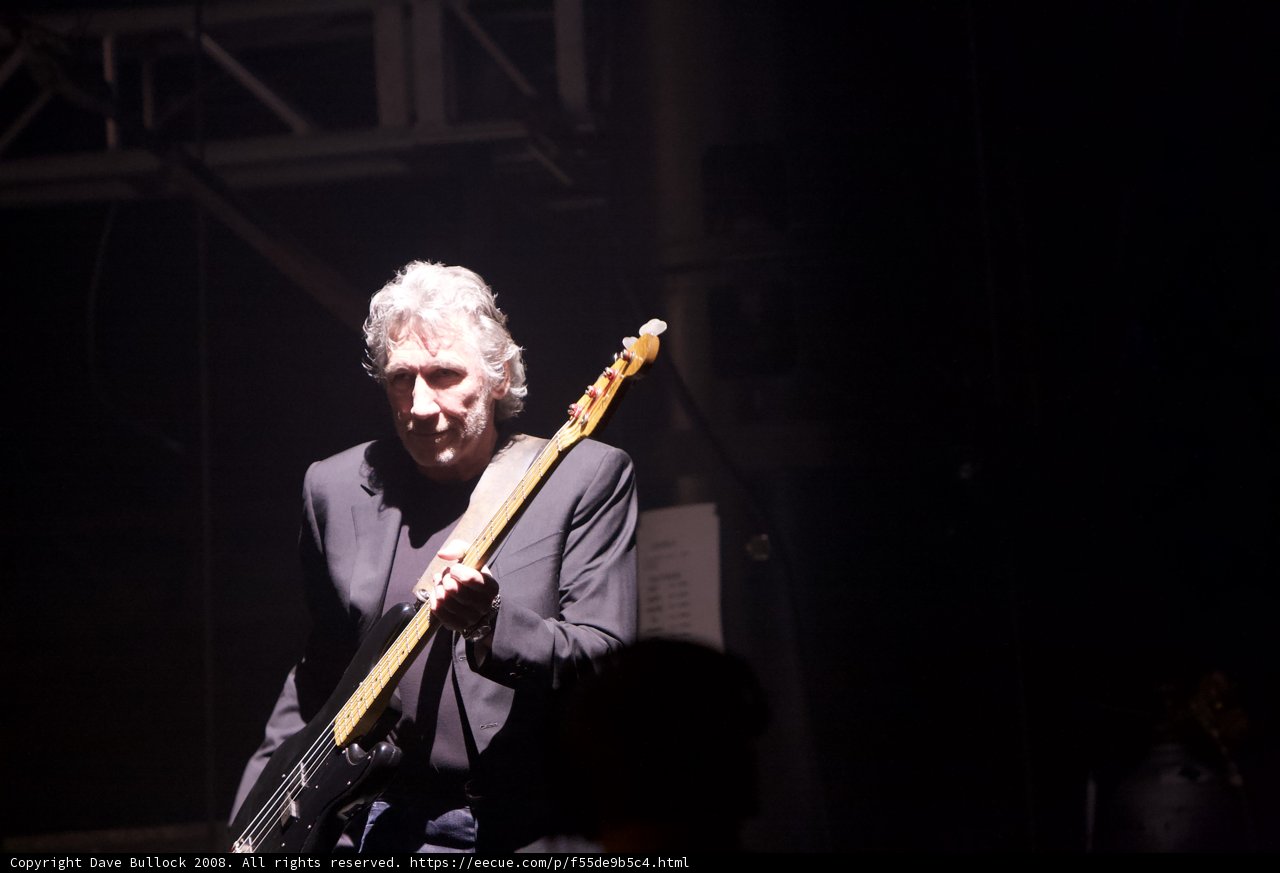 Roger Waters Rocks the Stage with his Electric Guitar