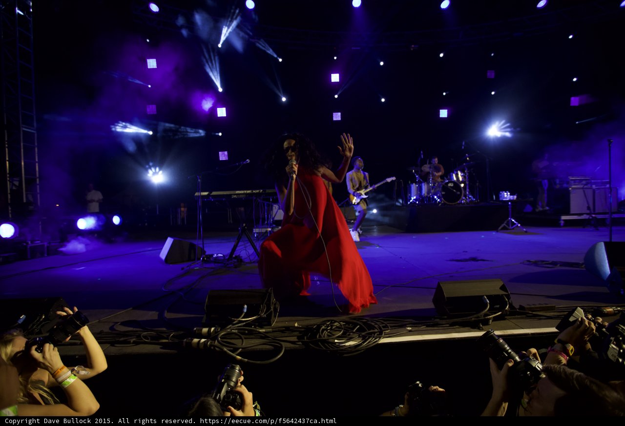 Solange Photo Pit Photographers Red Dress Purple