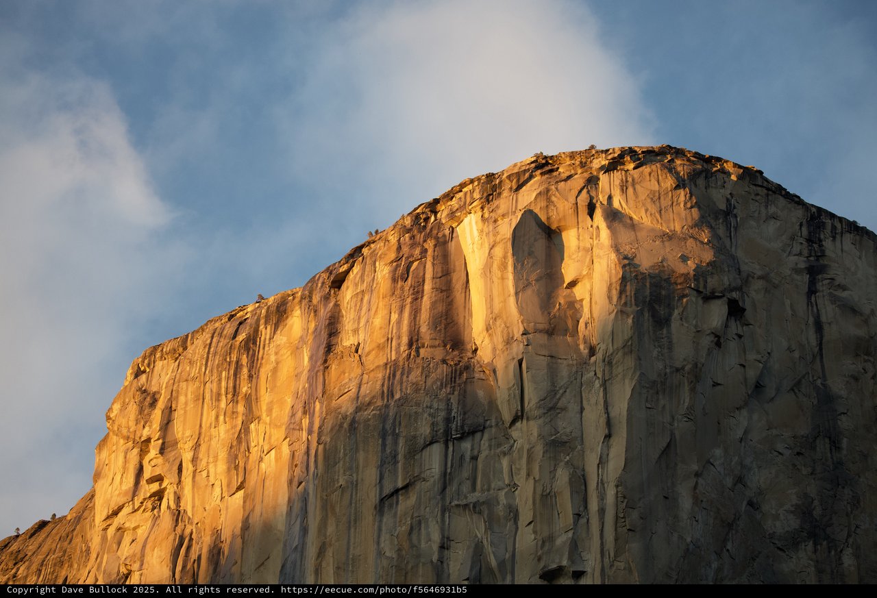 Golden Hour Light on El Capitan's Granite Face