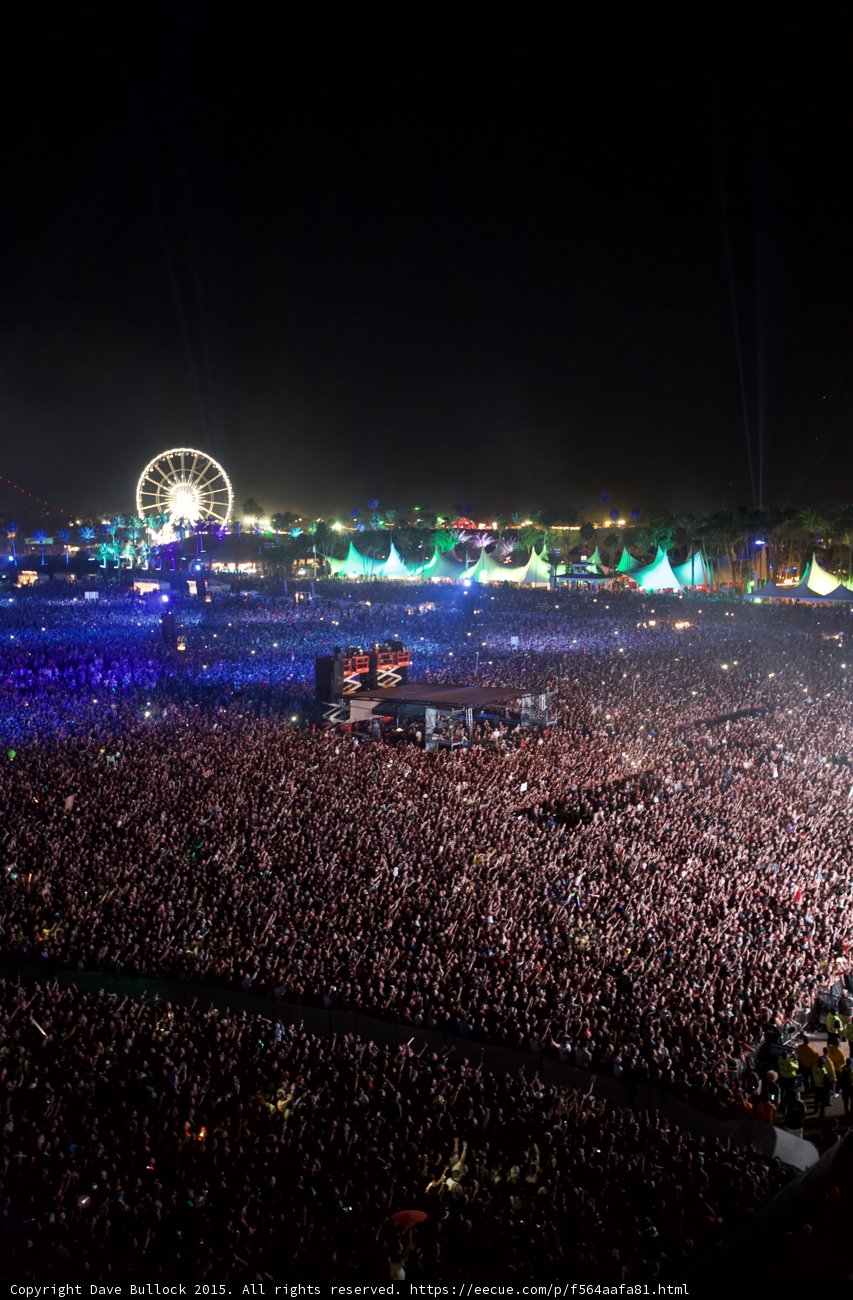 Concert Crowd Under the Night Sky