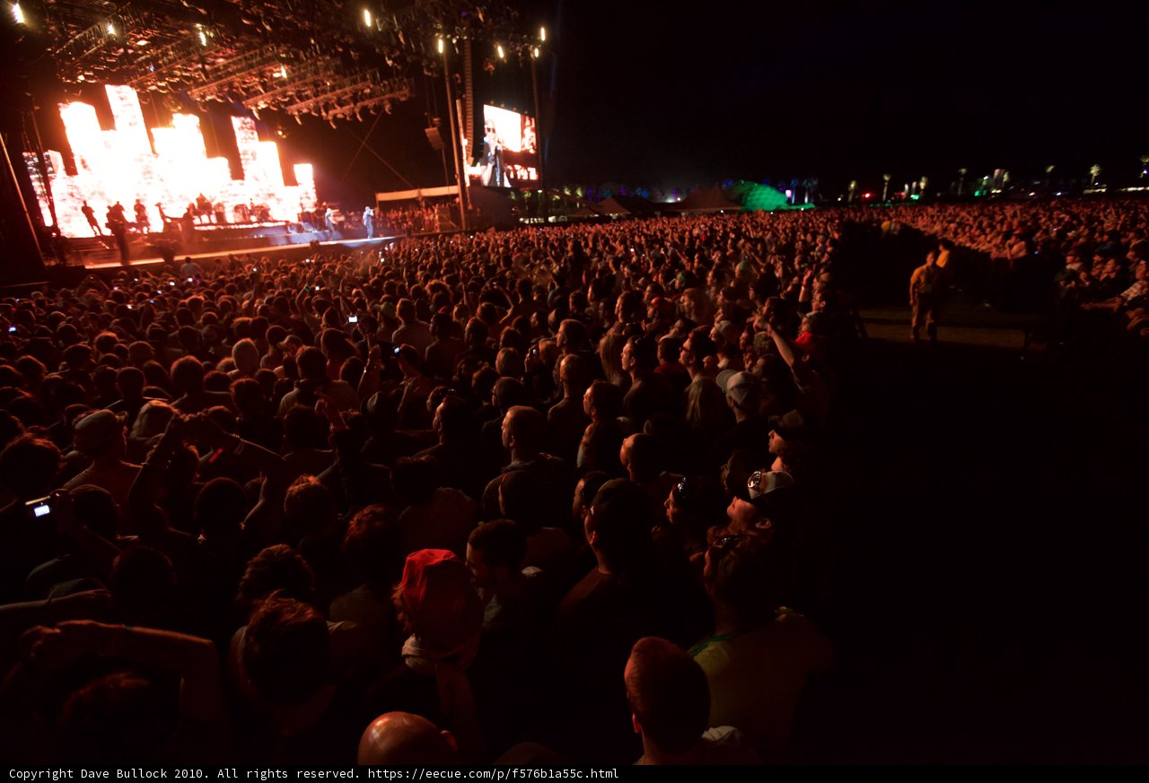 Massive Crowd at 2010 Coachella Rock Concert