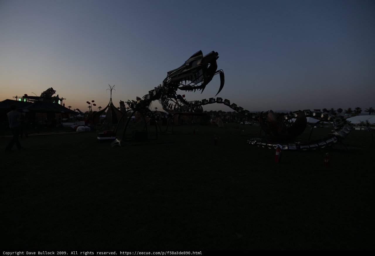 Dragon Sculpture at Sunset