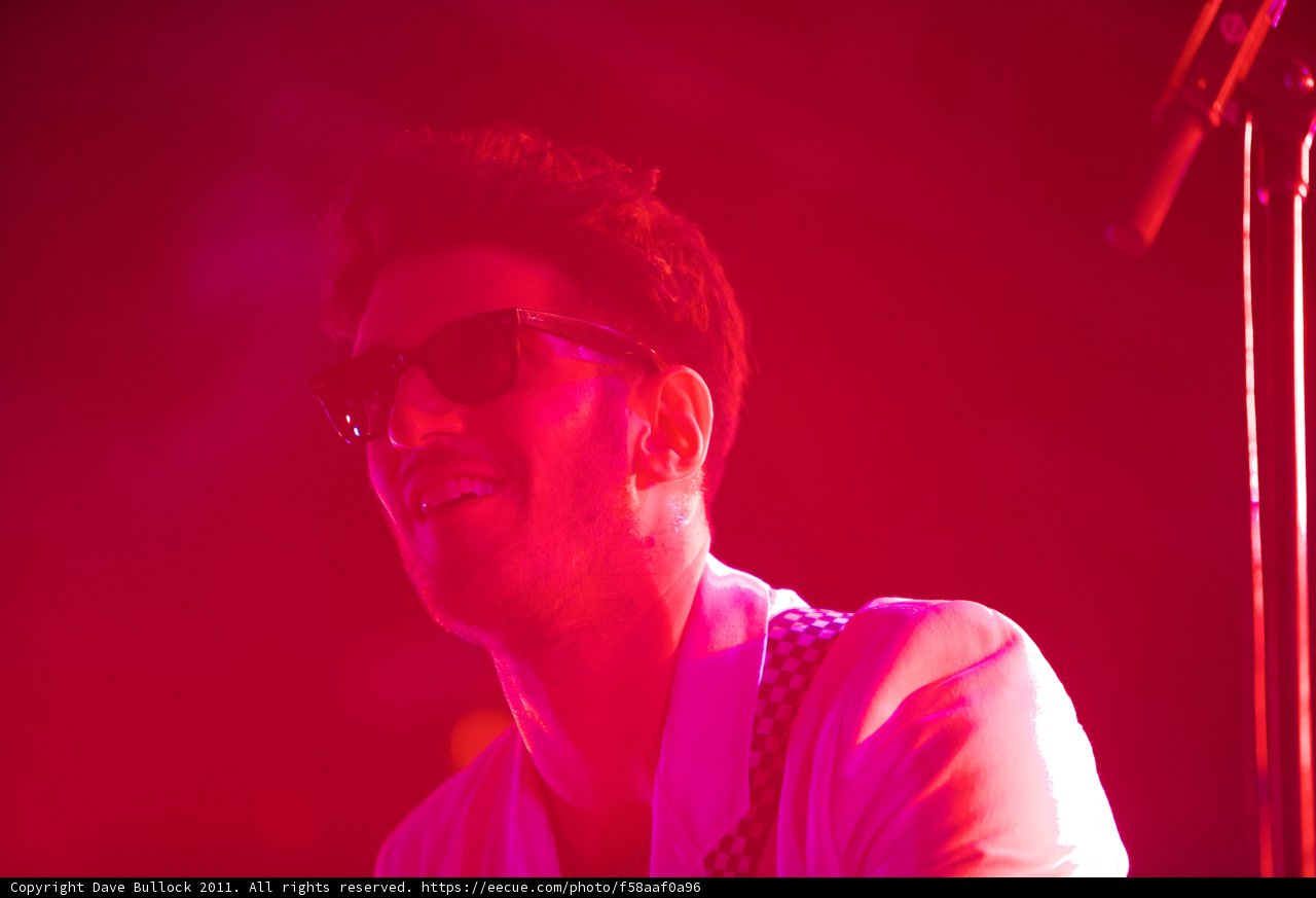 Cool dude with shades and mic