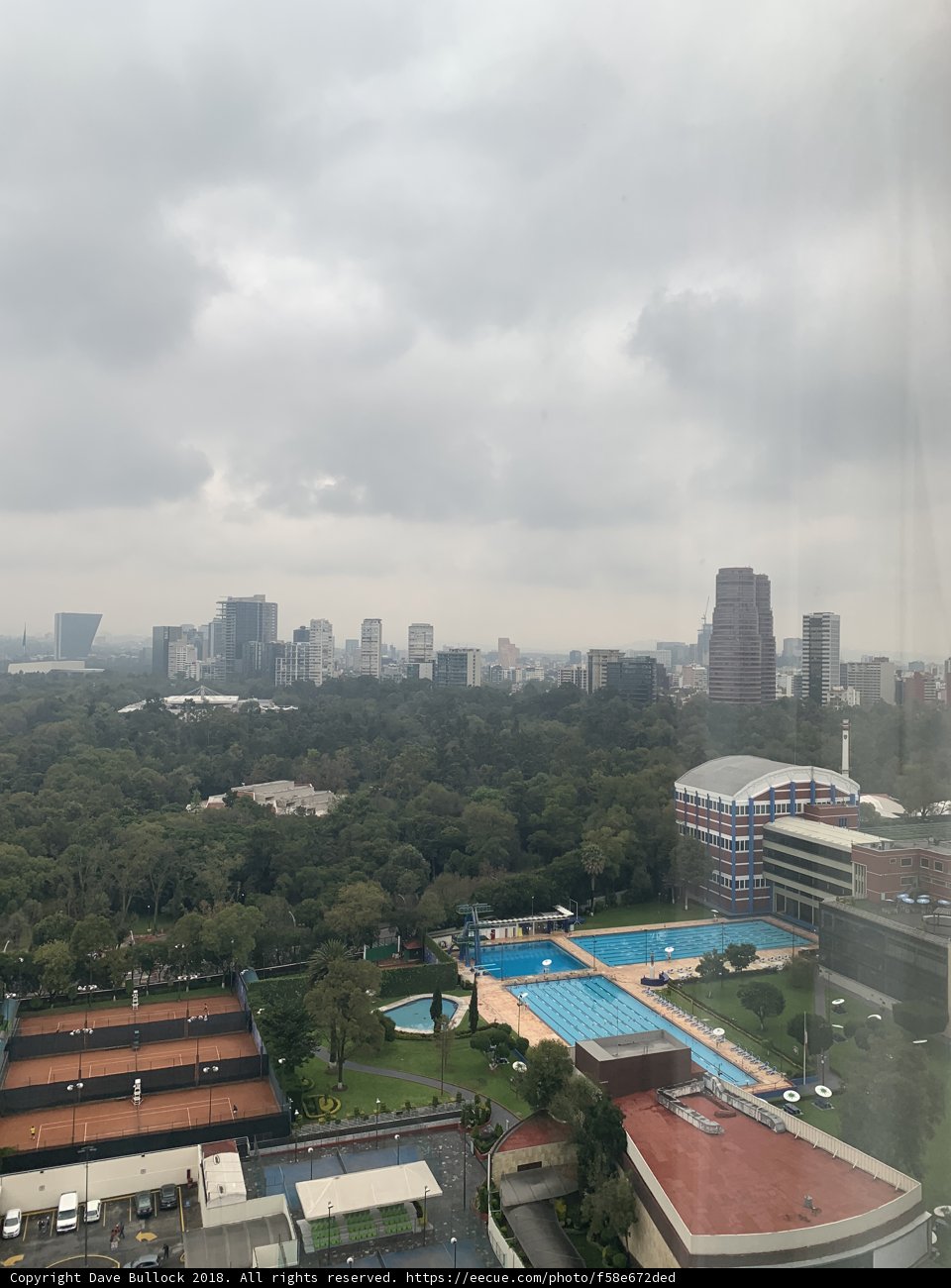 Urban Oasis: A Cityscape View from a High Rise Resort