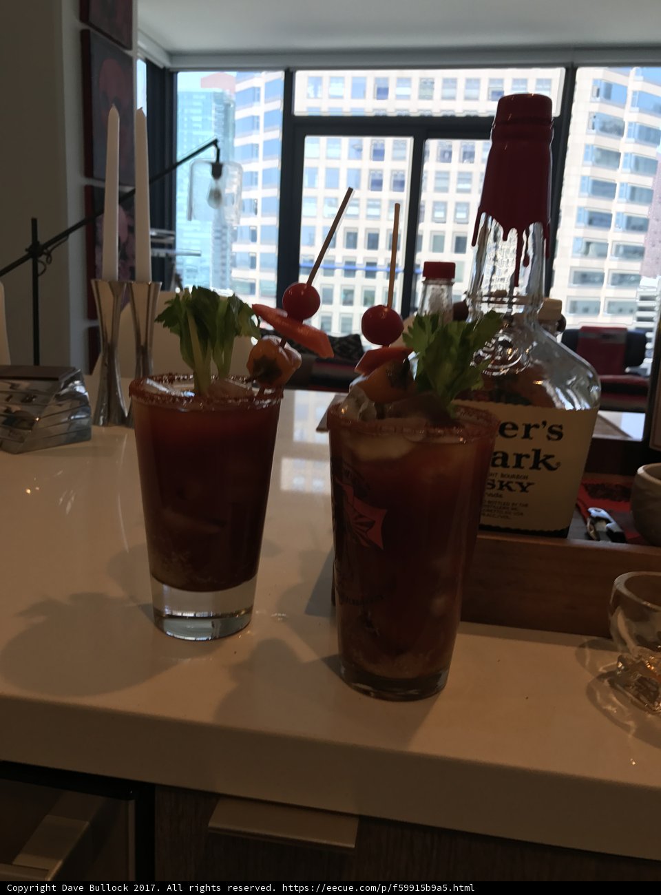 Bloody Drinks on a Sunny L.A. Counter