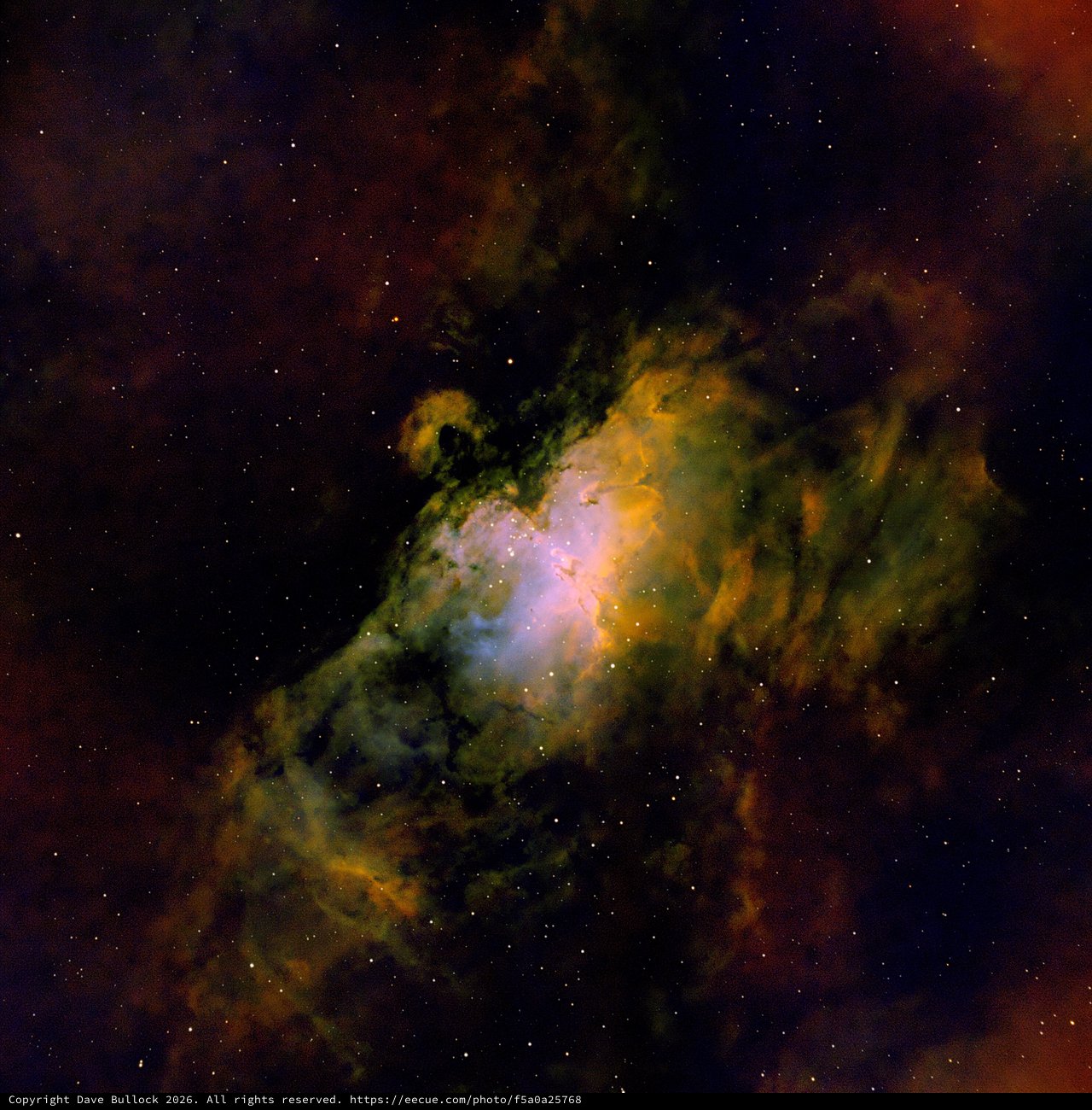 M16 Eagle Nebula in SHO Narrowband Palette