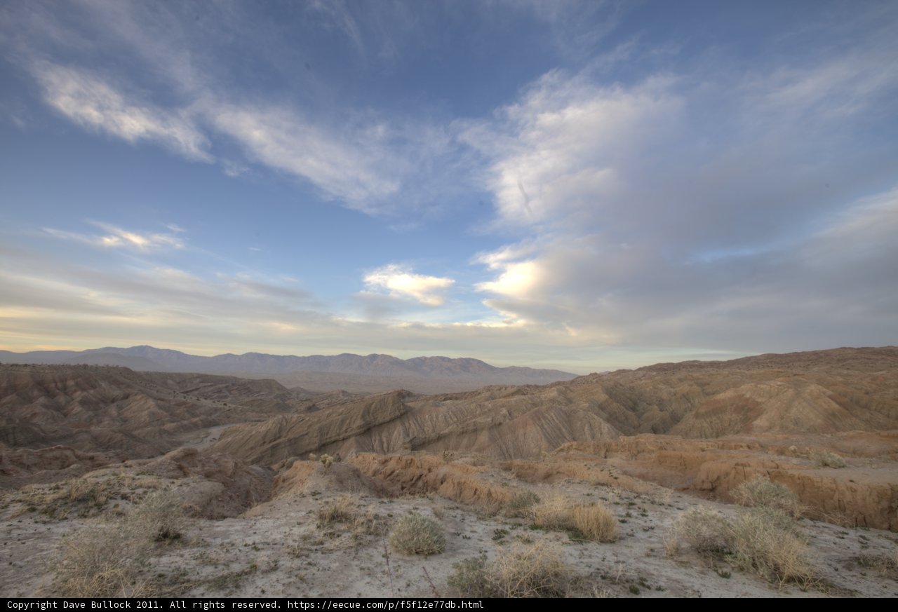 A View Above the Death Valley Badlands
