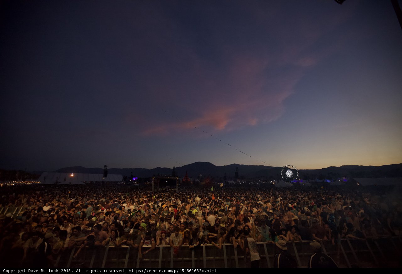 Coachella's Dusk Concert-goers