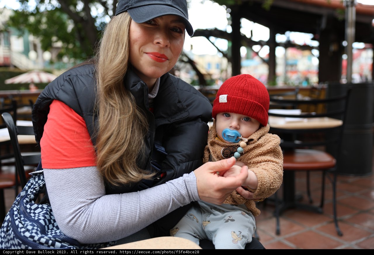 Mother and Child in a Restaurant
