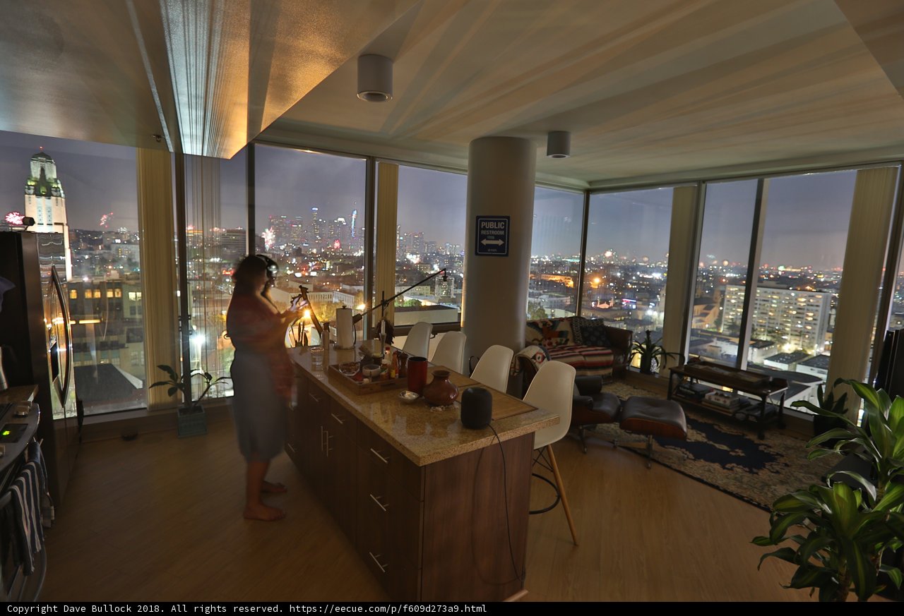 Cityscape View from a Penthouse Living Room
