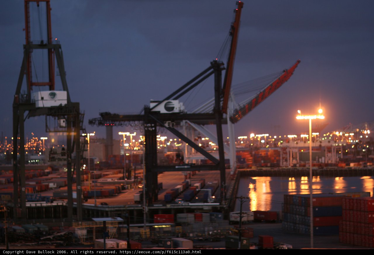 Dark Sky over the Urban Port