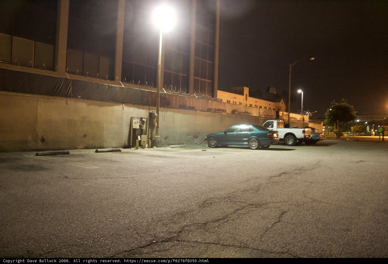 Nighttime Parking Lot Scene