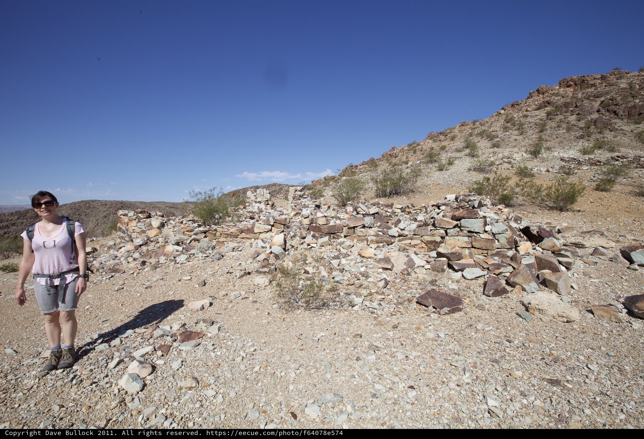 Desert Explorer at Ancient Stone Ruins