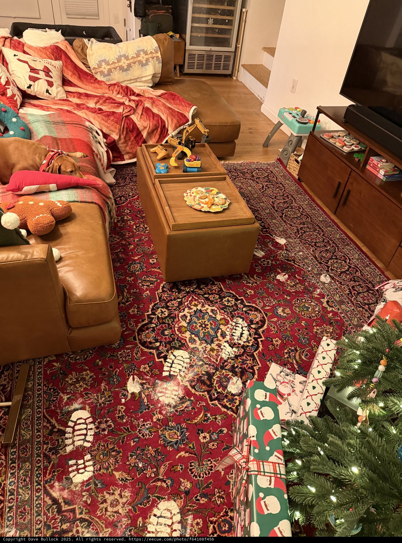 Cozy Christmas Morning Living Room Scene