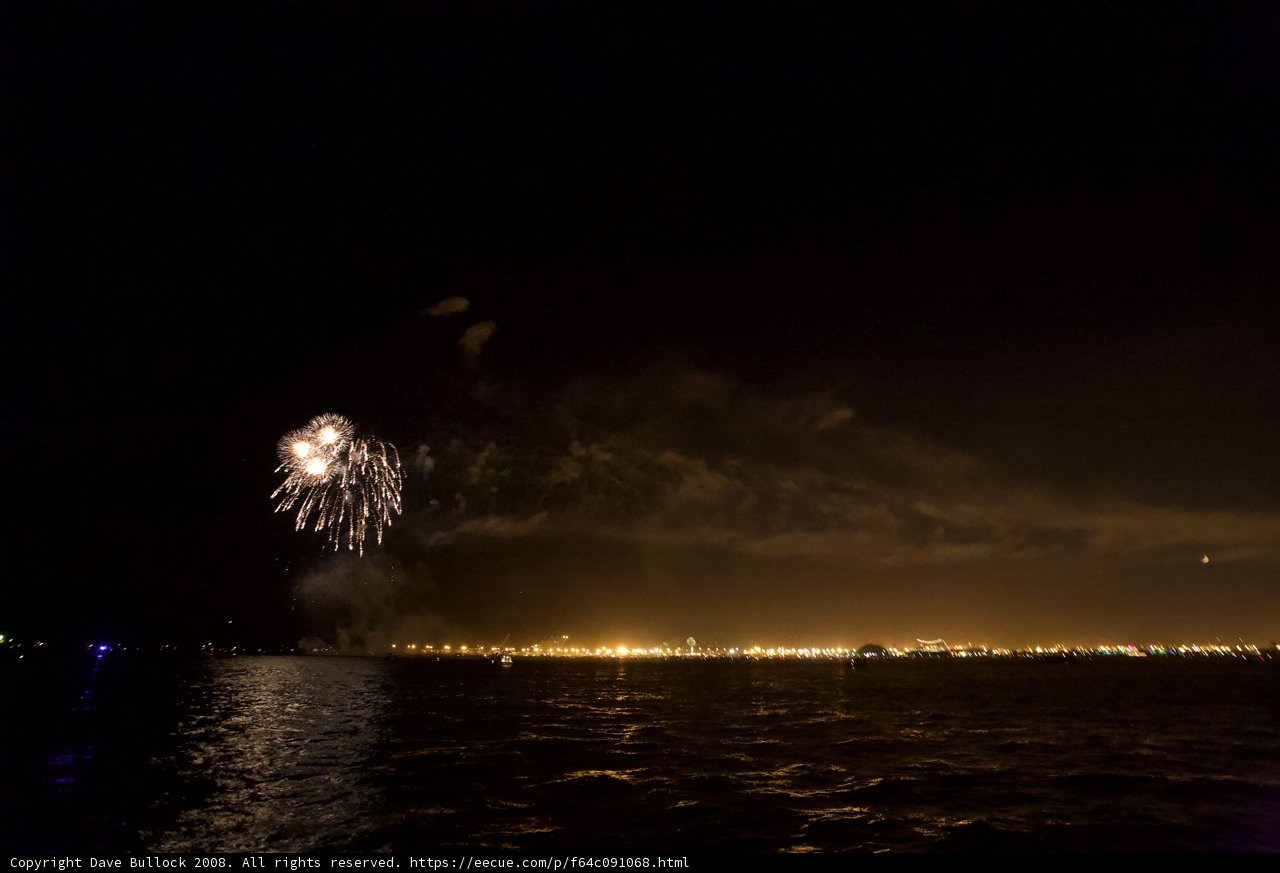 Brilliance of Pyrotechnics over San Francisco Bay