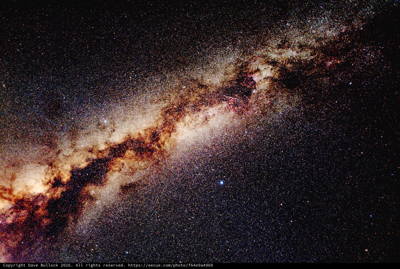 Summer Milky Way with Great Rift and Meteor