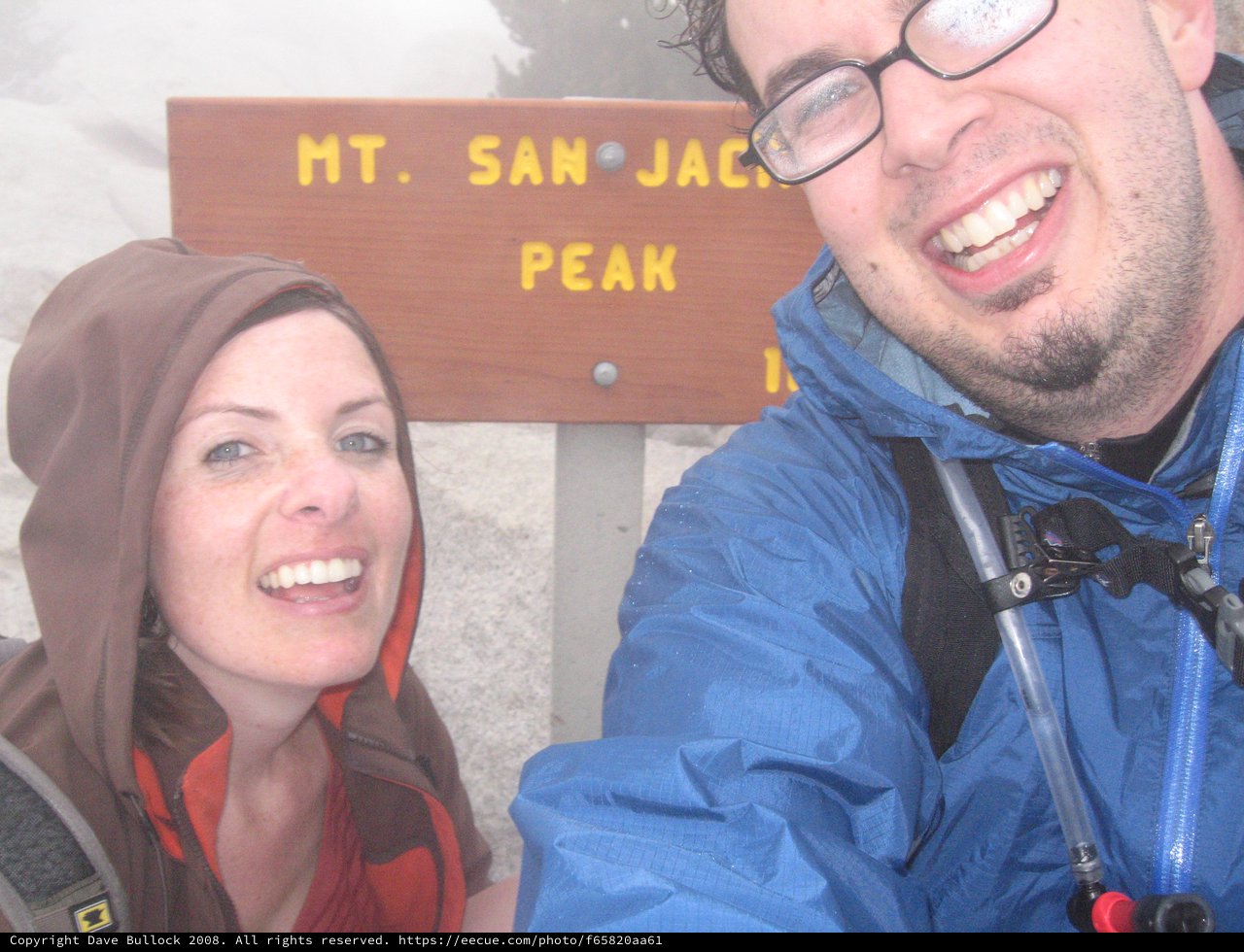 Triumphant Hikers Atop Mt. San Jacinto Peak Summit